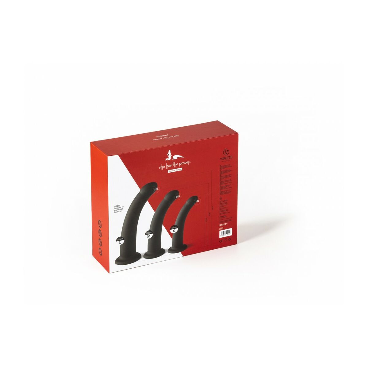 Dildo Virgite Svart S/M/L Set